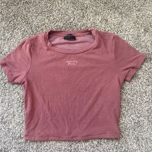 White Fox Boutique Dusty Pink Crop Top